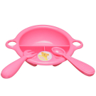 Игровой набор ABtoys Пупс озвученный 33см в желто-розовой одежде со стульчиком и игровыми предметами
