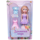 Кукла ABtoys Времена года в платье с медвежонком и вторым платьем 17 см в ассортименте