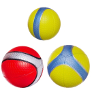Мяч Junfa мягкий 11,5см в полоску в дисплее 12 шт