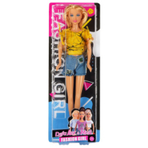 Кукла Defa Lucy Современная девушка (желтая футболка, голубые джинсовые шорты) 29 см